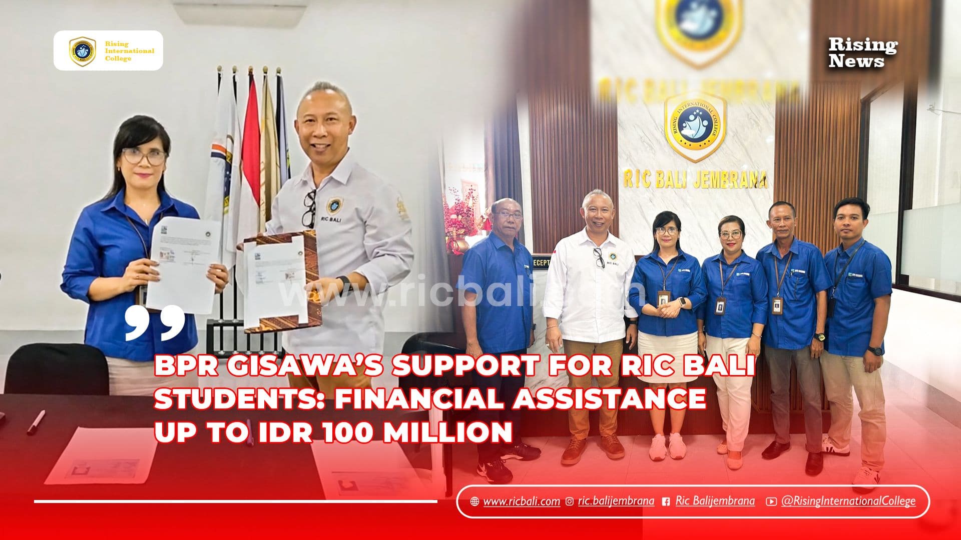 BPR Gisawa’s Support for RIC Bali Students: Financial Assistance Up to IDR 100 Million