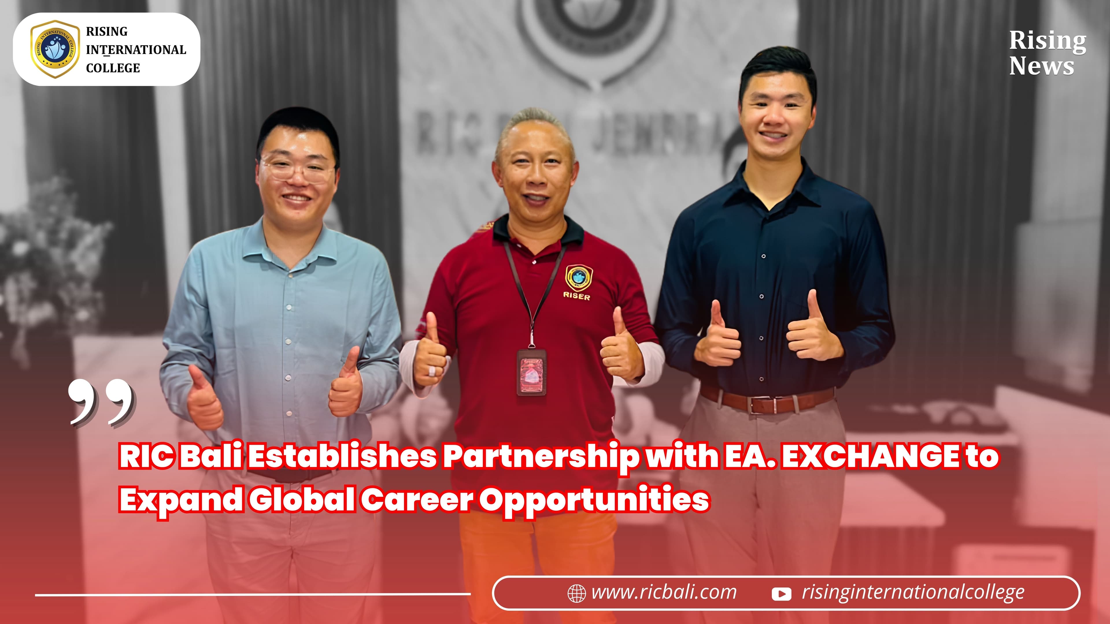 RIC Bali Establishes Partnership with EA EXCHANGE to Expand Global Career Opportunities