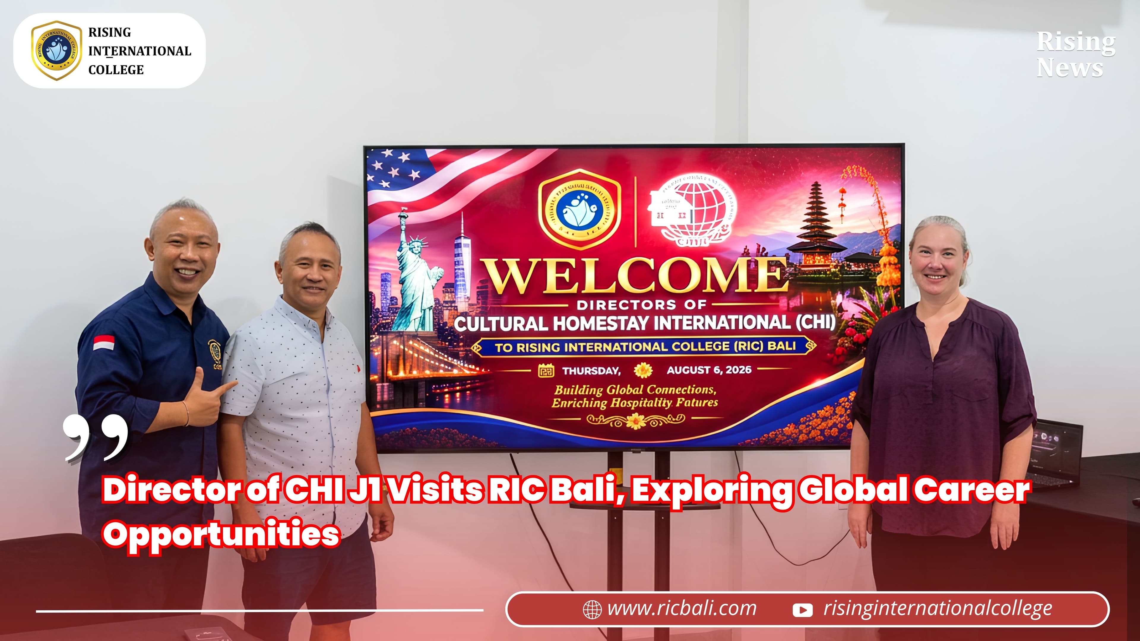 Director of CHI J1 Visits RIC Bali, Exploring Global Career Opportunities