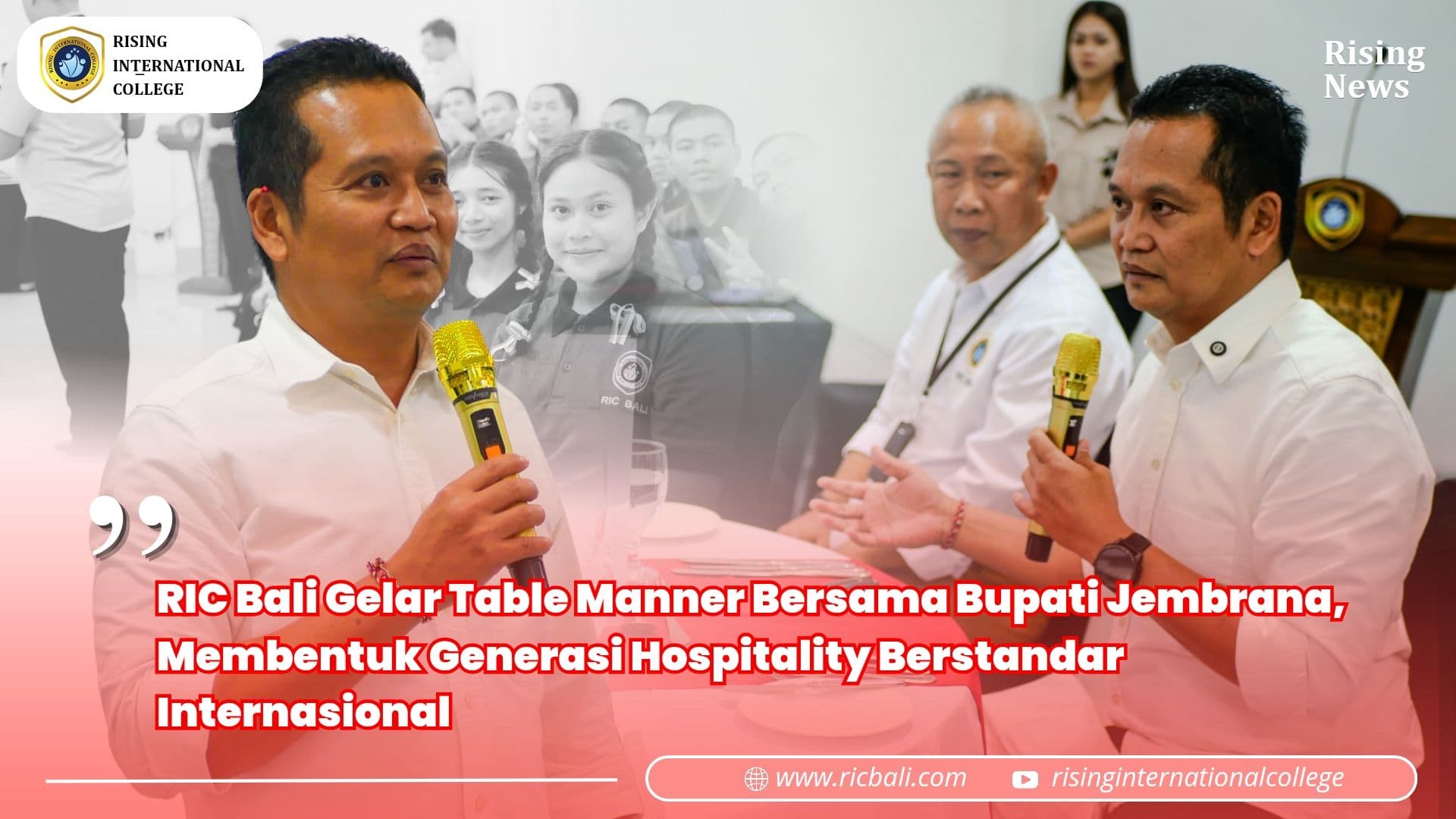 RIC Bali Gelar Table Manner Bersama Bupati Jembrana, Membentuk Generasi Hospitality Berstandar Internasional