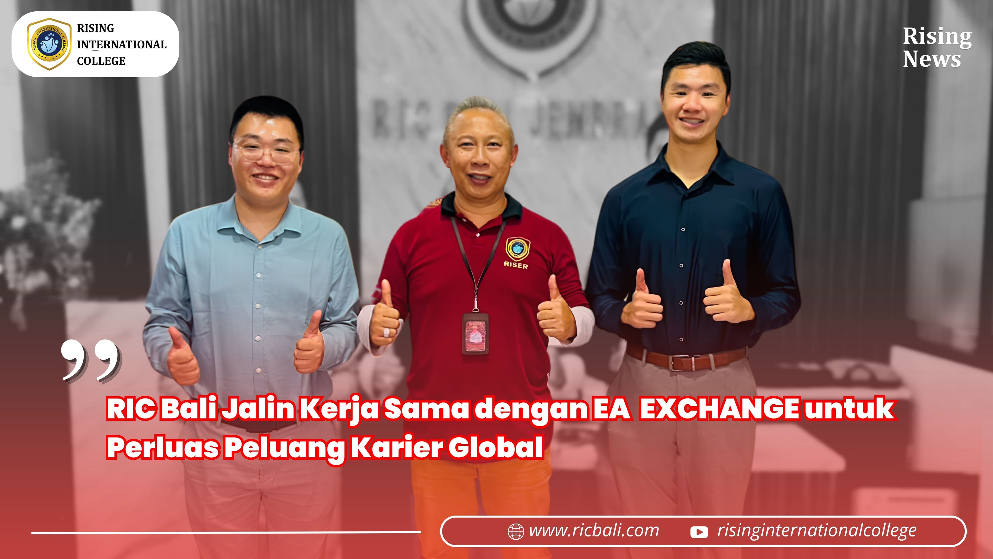RIC Bali Jalin Kerja Sama dengan EA EXCHANGE untuk Perluas Peluang Karier Global